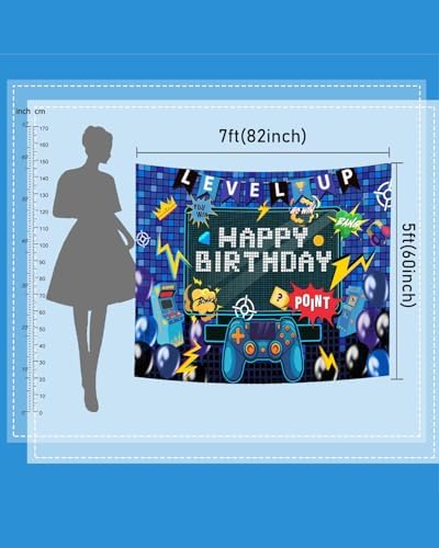 Mocsicka Gaming Birthday Photo Background 7x5ft