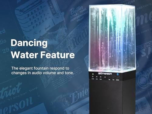 Emerson EHS-2001 Dancing Water Light Tower Speaker with Bluetooth and FM Radio