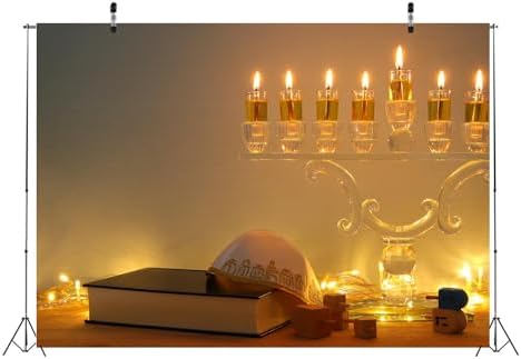 BELECO 8x6ft Hanukkah Backdrop for Party Decorations
