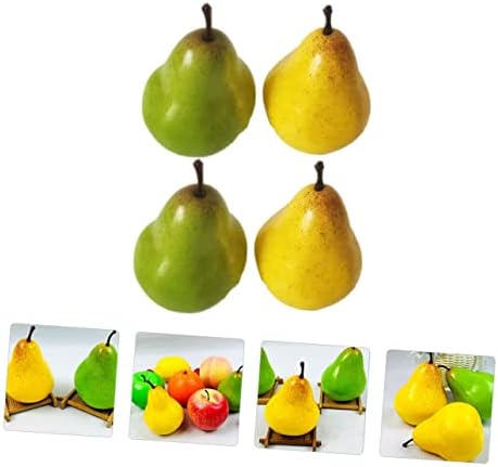 6Pcs Lifelike Faux Pears for Home Office Garden Kitchen Wall Art