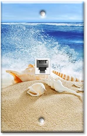 Art Plates - Sea Shells Ocean Waves Decorative Wall Plate