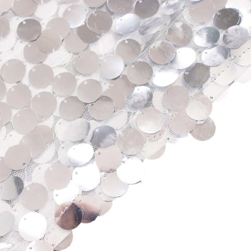Efavormart 6ft Silver Sequin Chiara Backdrop Stand Cover