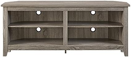 Walker Edison Maxwell Classic 2 Shelf Corner TV Stand