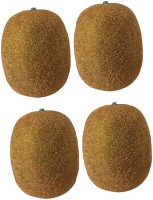 Cabilock 4Pcs Realistic Artificial Kiwi Fruit Models for Photo Props