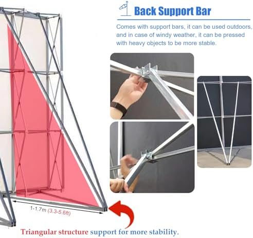 Aluminum Tension Black Out Fabric Pop Up Display Stand
