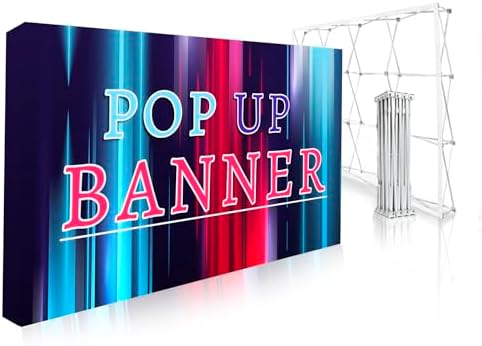 Custom Trade Show Backdrop Stand 75x12ft Aluminum Fabric Display Portable
