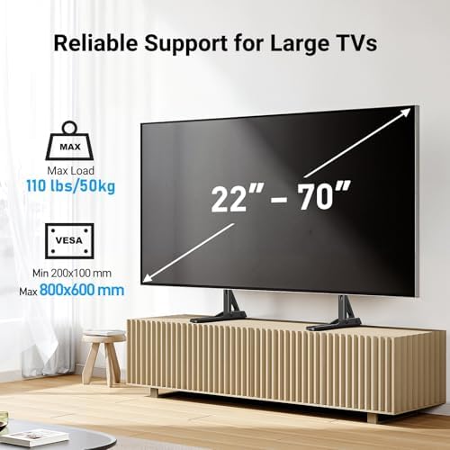PERLESMITH Universal TV Stand Mount for 22-70 Inch TVs