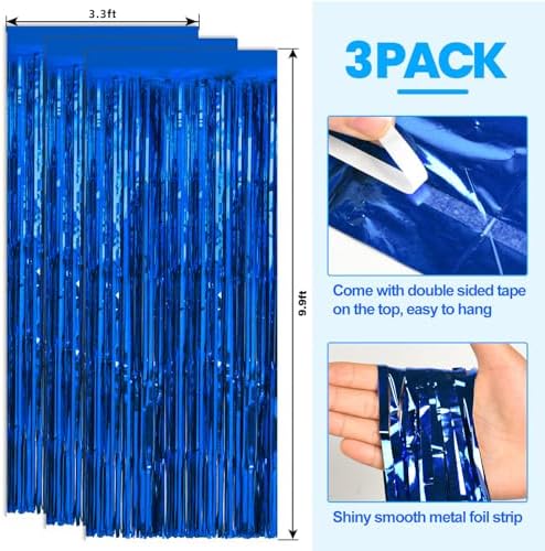 3 Pack Tinsel Curtain Party Decorations
