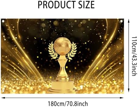 Lofaris Shiny Gold Glitter Winner Banner for Party Decor
