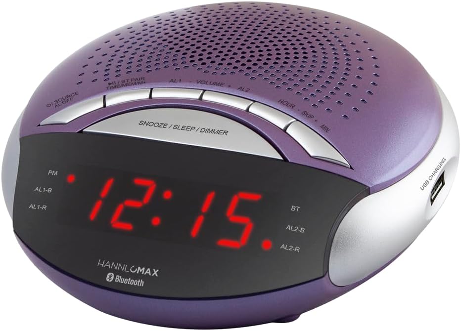 HX-139CR Alarm Clock Radio with Bluetooth and USB