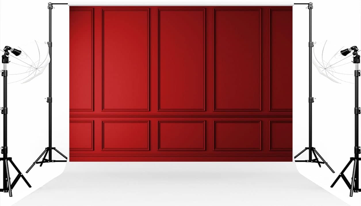 Kate 7x5ft Red Wood Panel Photo Backdrop