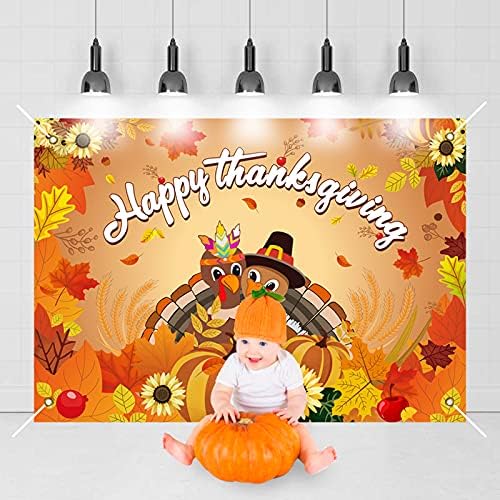 7x5ft Fall Fabric Backdrop with Autumn Print