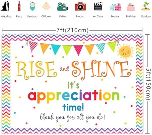 Thank You Banner Backdrop 7x5ft Appreciation Decor