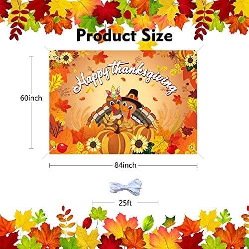 7x5ft Fall Fabric Backdrop with Autumn Print