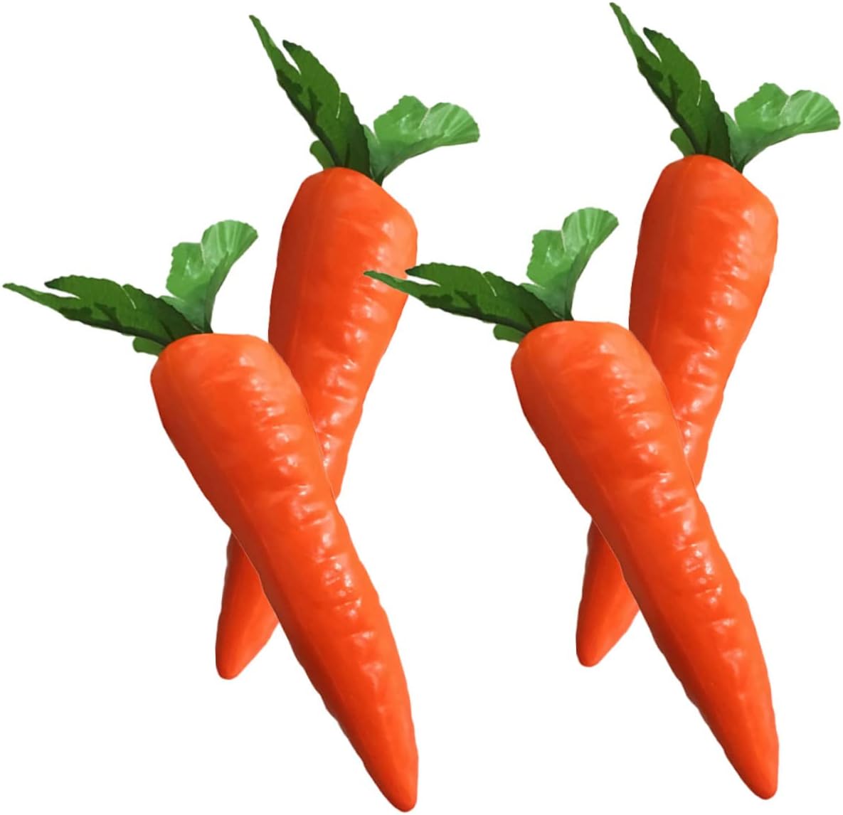 4pcs Lifelike Simulation Carrots Artificial Vegetable Decor Posing Props