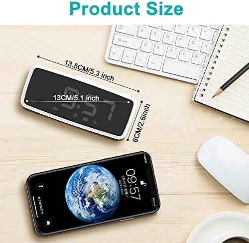 Vauno Digital Alarm Clock with FM Radio and Dimmer