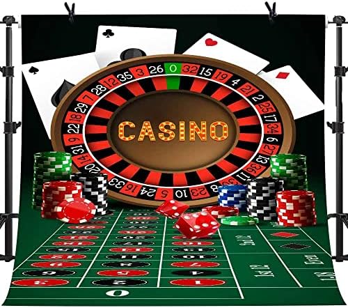 Casino Theme Backdrop 10x10ft Vinyl for Photography and Events