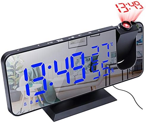 ThreeH Projection Alarm Clock with 4 Dimmer and 180 Degree Rotation