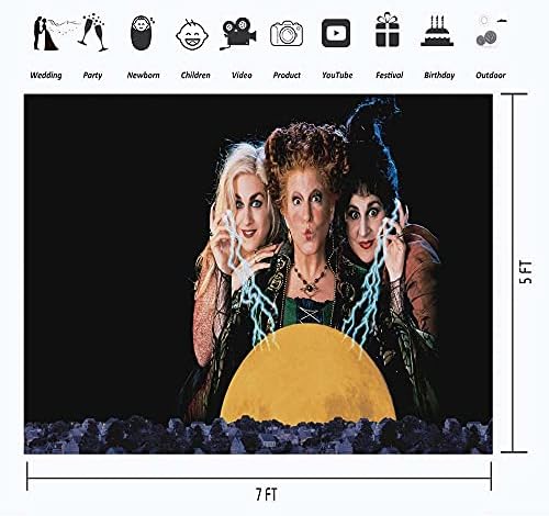 Colorwonder Hocus Pocus Halloween Backdrop 7x5ft