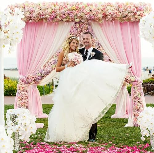 Light Pink 10x10 Feet Backdrop Curtains 2 Panels for Parties