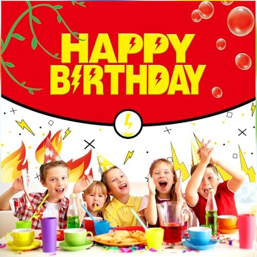 Cute Cartoon Birthday Backdrop for Kids
