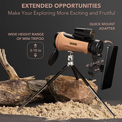 Scotar 12x50 Monocular Telescope with Waterproof and Fogproof Features