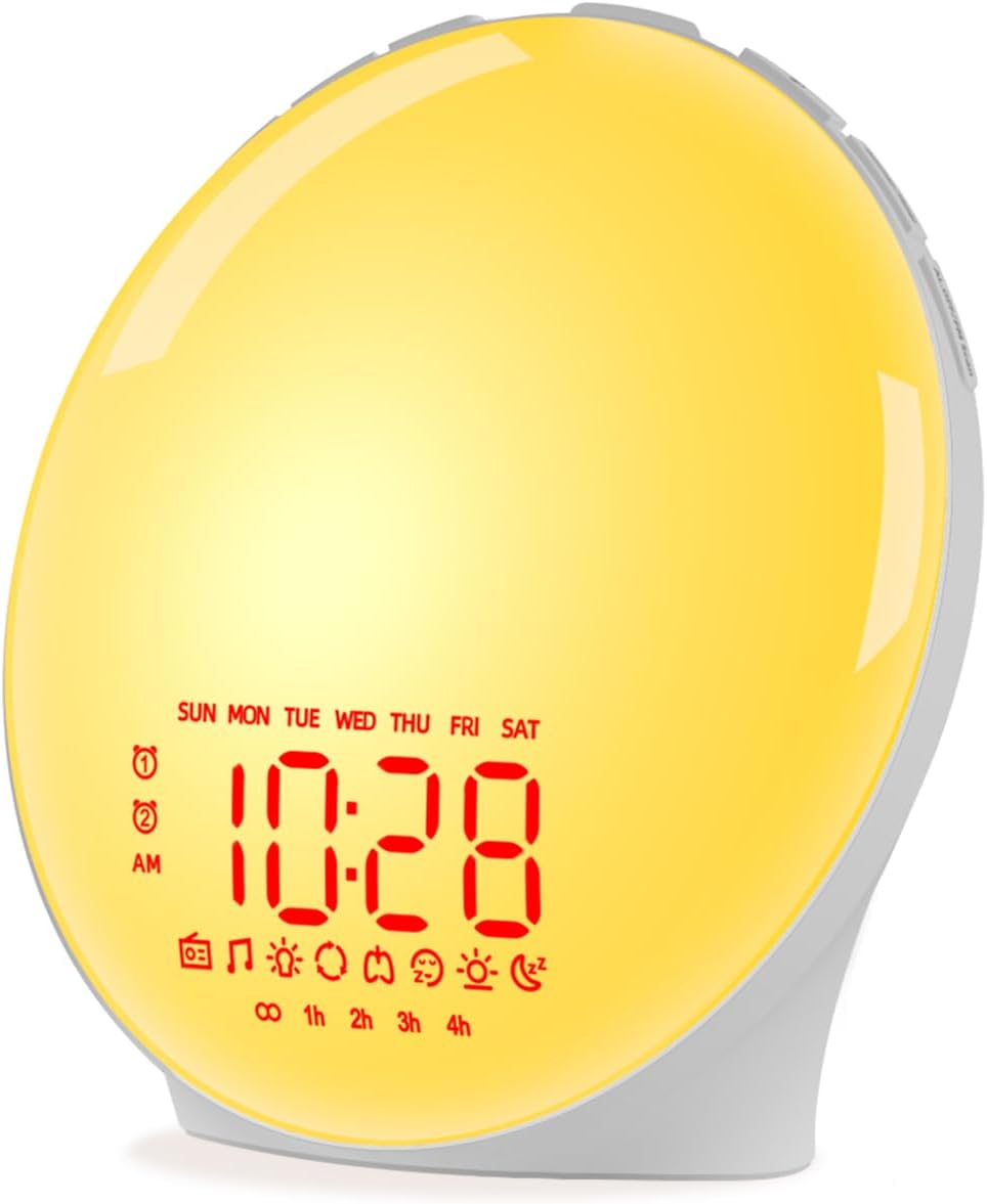 iEasy Sunrise Alarm Clock with Dual Alarms and FM Radio