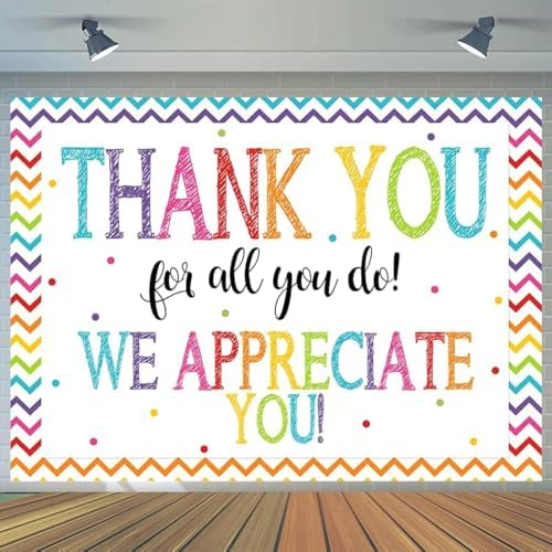 CYLYH 7x5ft Thank You Backdrop for Graduation and Photography
