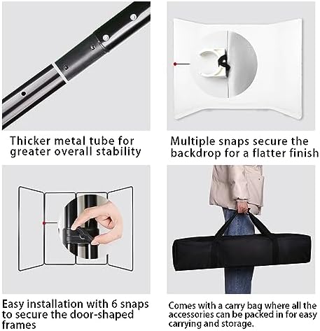 787ft x 1312ft White Photography Backdrop with Stand