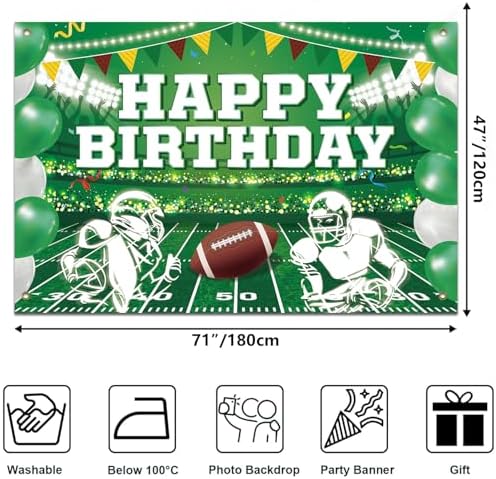 1 Pcs Football Backdrop for Parties and Photography