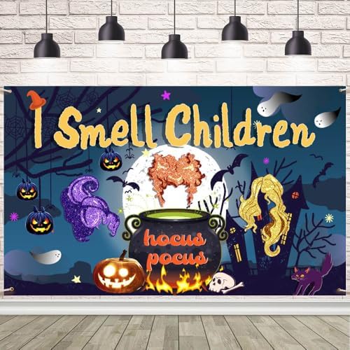 7x5ft I Smell Children Halloween Banner Backdrop for Kids Photography