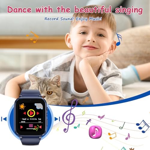 Goodatech Kids Smart Watch with HD Camera and Puzzle Games Blue