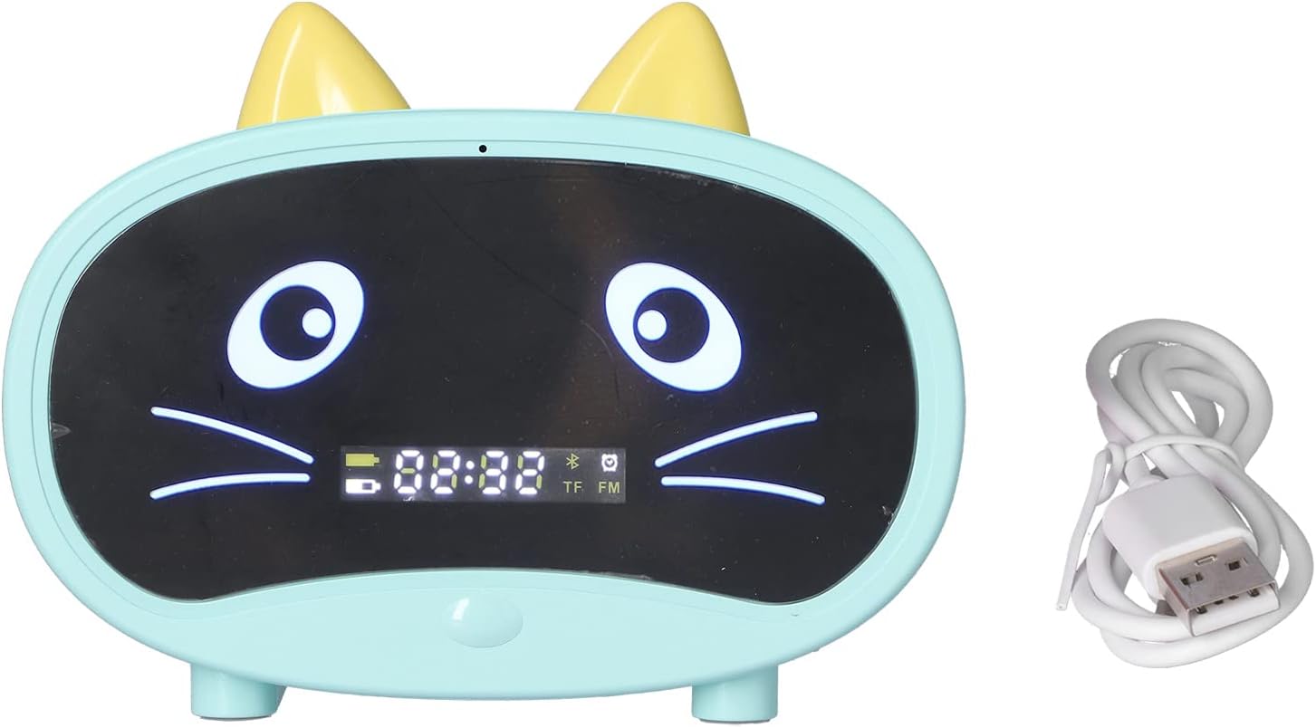 Cute Cat Ear Bluetooth Speaker with Dual Alarm