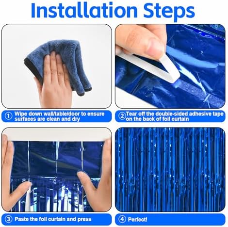 3 Pack Tinsel Curtain Party Decorations