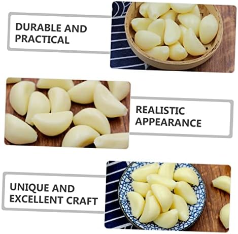 IMIKEYA Realistic Artificial Garlic Cloves for Kitchen Photography and Display
