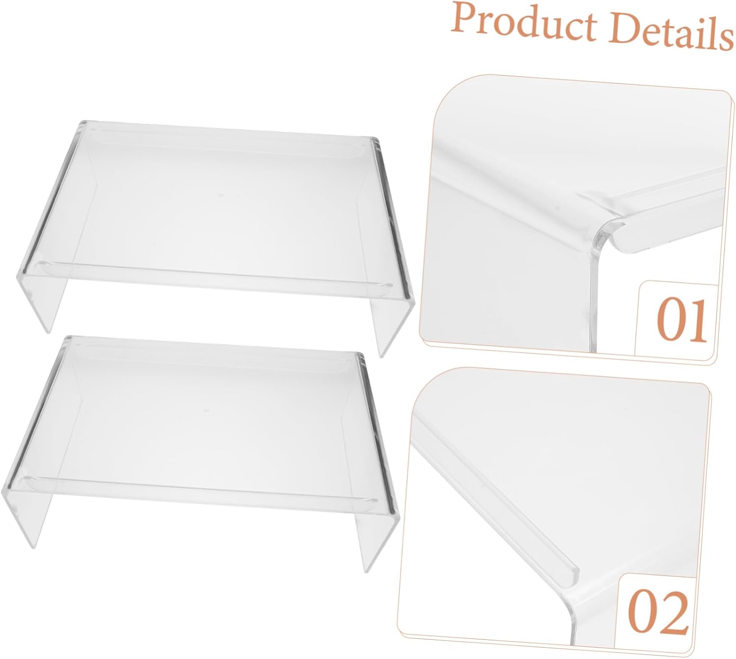 Veemoon Stand Monitor Riser Clear Acrylic Swivel