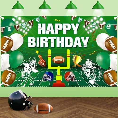 Football Birthday Party Decorations Backdrop Banner