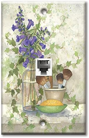 Art Plates One Port RJ11 Telephone Wall Plate Decorative