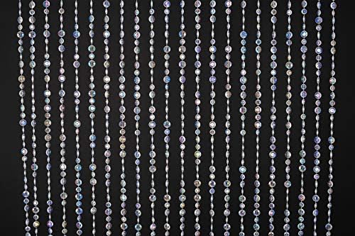FlavorThings Iridescent Crystal Beaded Curtain 3ft x 6ft