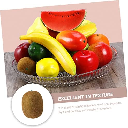 Cabilock 4Pcs Realistic Artificial Kiwi Fruit Models for Photo Props