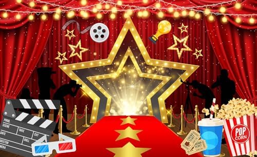 Movie Night Party Decor Red Carpet Event Banner
