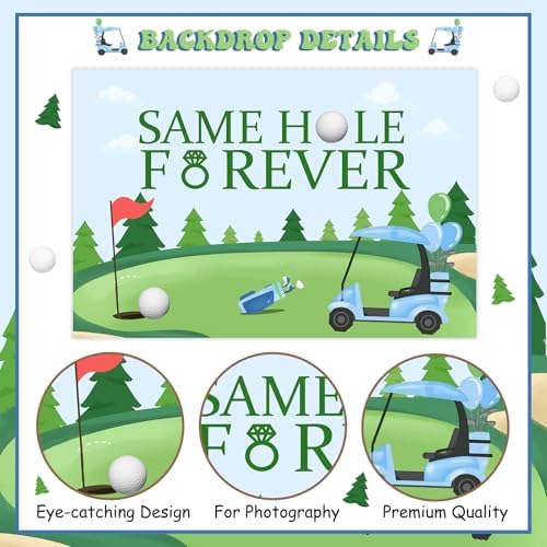Wonmelody Golf Bachelor Party Backdrop Banner