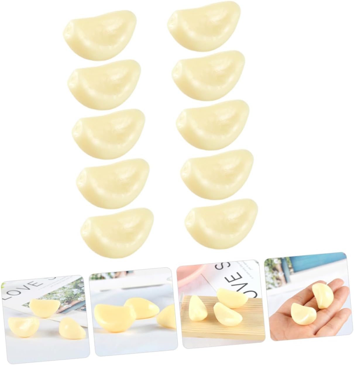 10pcs Artificial Garlic Flakes for Photo Studio Props
