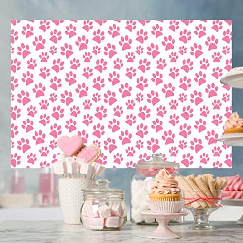 Lofaris Paw Prints Photo Background 5x3ft