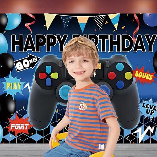 Qian 7x5ft Kids Birthday Party Photo Backdrop Level Up Game