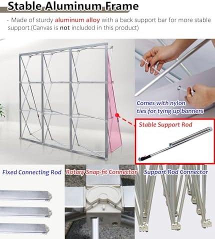 Portable Folding Tension Backdrop Frame for Events 1