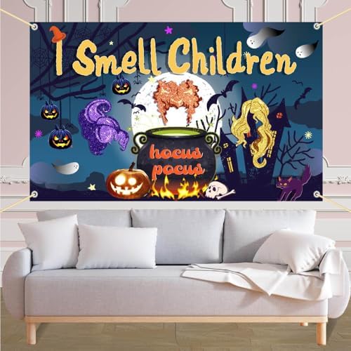 7x5ft I Smell Children Halloween Banner Backdrop for Kids Photography