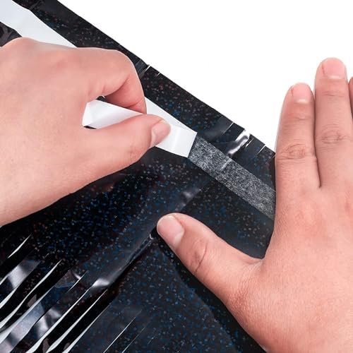 Braveshine Black Halloween Party Foil Curtains 2 Pack