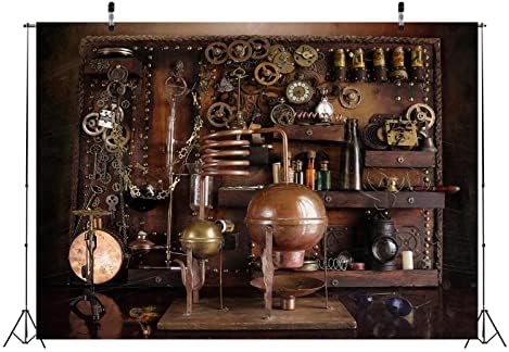 BELECO 9x6ft Vintage Steampunk Distiller Backdrop