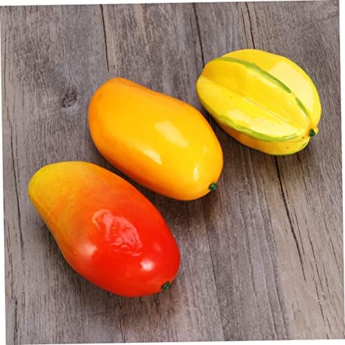 PRETYZOOM Realistic Red and Yellow Mango Artificial Fruit Photo Prop